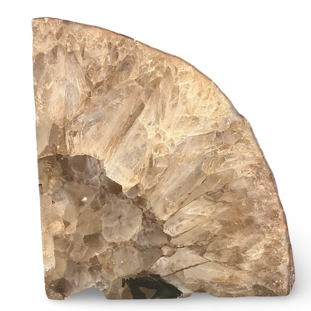 Natural Crystal Geode Slice Bookend